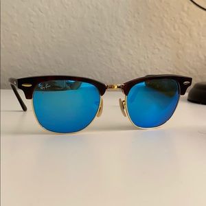 Reflective Blue Ray ABSN Clubmasters